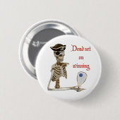 Racquetball-Pirat tot Button (Vorne & Hinten)