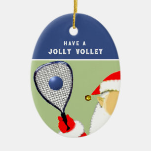 Racquetball Player Holiday Gift Keramik Ornament
