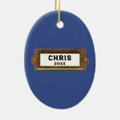 Racquetball Player Holiday Gift Keramik Ornament (Hinten)