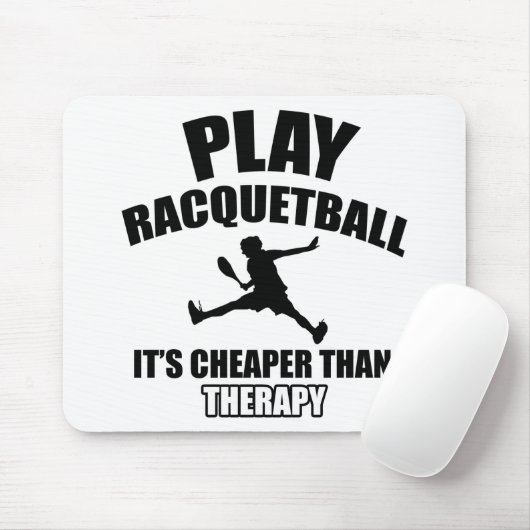 Racquetballspielerentwürfe Mousepad (Mit Mouse)