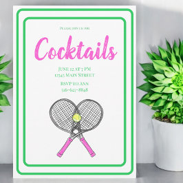 Racquets Cocktail Party Balls Einladung