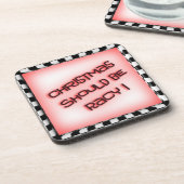 Racy Christmas Schachbrett Flag Square Untersetzer (Linke Seite)