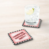 Racy Christmas Schachbrett Flag Square Untersetzer (Rechte Seite)