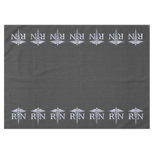 Racy Registered Nurse RN Silberner Caduceus Schlan Tischdecke