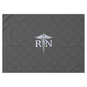 Racy Registered Nurse RN Silver Caduceus Snakes Tischdecke