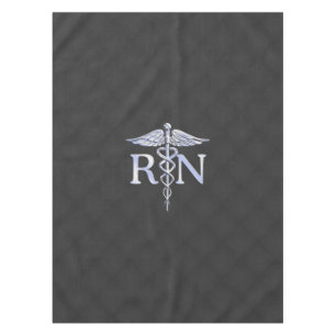 Racy Registered Nurse RN Silver Caduceus Snakes Tischdecke