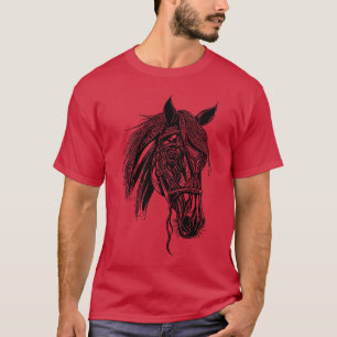 Racy Stallion Pferd Pferd Dressur Reitpommes frite T-Shirt