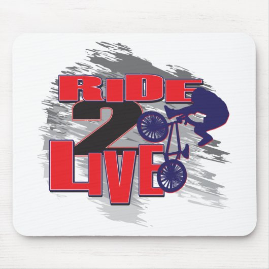 Rad 2 Live 2 BMX Reiter Mousepad (Vorne)