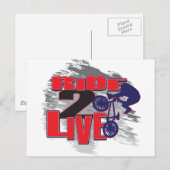 Rad 2 Live 2 BMX Reiter Postkarte (Vorne/Hinten)