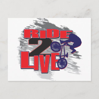 Rad 2 Live 2 BMX Reiter Postkarte
