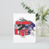 Rad 2 Live 2 BMX Reiter Postkarte (Stehend Vorderseite)
