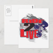 Rad 2 Live 2 BMX Reiter Postkarte (Vorne/Hinten)