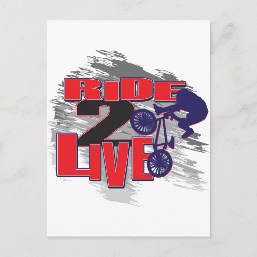 Rad 2 Live 2 BMX Reiter Postkarte (Vorderseite)