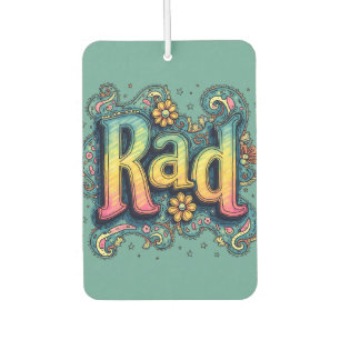 Rad 70er Groovy Psychedelische Ästhetik Autolufterfrischer