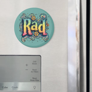 Rad 70er Groovy Psychedelische Ästhetik Magnet