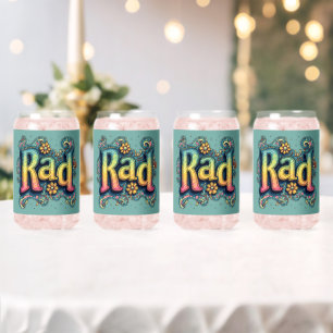 Rad 70er Jahre Groovy Psychedelische Ästhetik Dosenglas