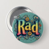 Rad 70er psychedelische Ästhetik Groovy Button (Vorne & Hinten)