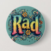 Rad 70er psychedelische Ästhetik Groovy Button (Vorderseite)