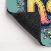 Rad 70er psychedelische Ästhetik Mousepad (Ecke)