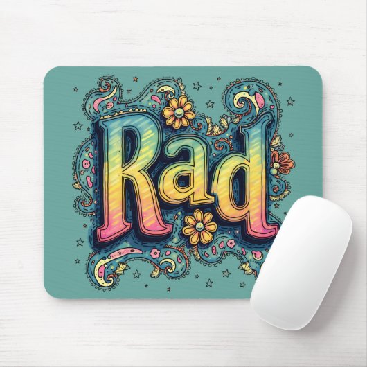 Rad 70er psychedelische Ästhetik Mousepad (Mit Mouse)