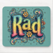 Rad 70er psychedelische Ästhetik Mousepad (Vorne)