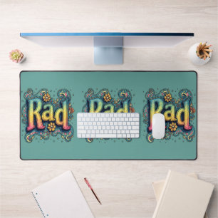 Rad 70er psychedelische Ästhetik Schreibtischunterlage