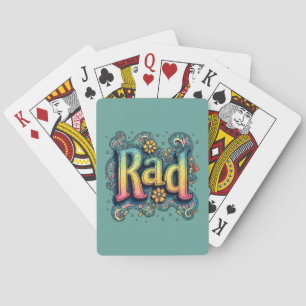 Rad 70er psychedelische Ästhetik Spielkarten