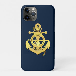 Rad/Ankermarinavy-blau/gold des Schiffes   Case-Mate iPhone Hülle