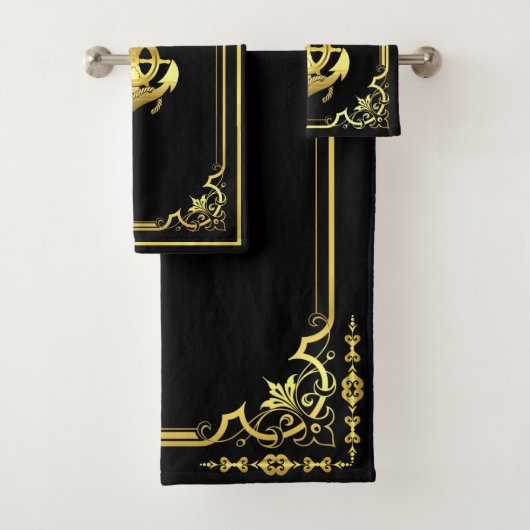 Rad/Ankernacht-blaues/goldenes Bad des Schiffes Badhandtuch Set (Insitu)