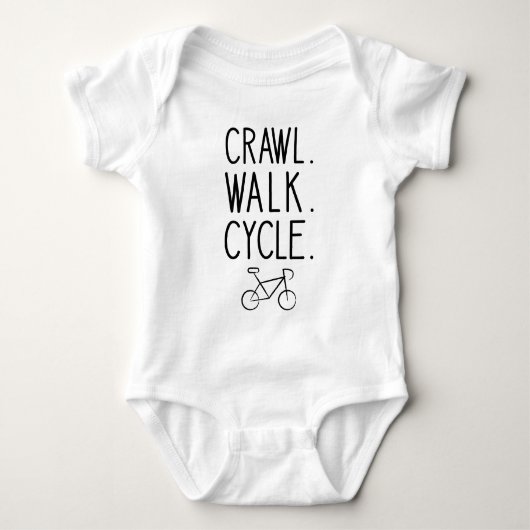 Rad Baby, Crawl Walk Cycle Baby Strampler (Vorderseite)