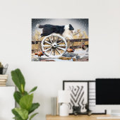 Rad Border Collie Jumping Poster (Heimbüro)