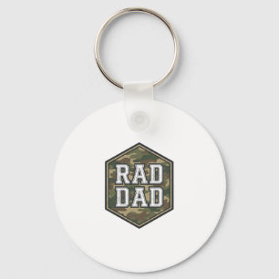 Rad Dad Camo Hexagon Vintage Gravur Design_1 Schlüsselanhänger