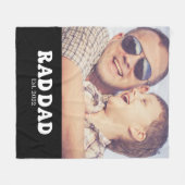 Rad Dad Est. Retro-Foto Fleecedecke (Vorderseite (Horizontal))