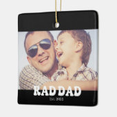 Rad Dad Est. Retro-Foto Keramikornament (Links)