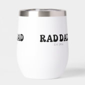 Rad Dad Est. Retro-Weinbecher (Rückseite)