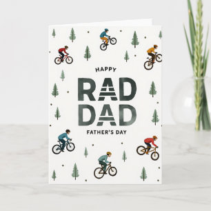 Rad Dad Fahrradfahrt Vatertagskarte Karte