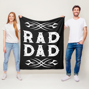 Rad Dad Fleece-Decke mit männlichen Tattoo-Grafike Fleecedecke