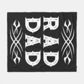 Rad Dad Fleece-Decke mit männlichen Tattoo-Grafike Fleecedecke (Vorderseite (Horizontal))