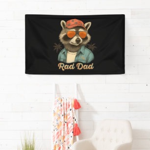 Rad Dad Lustiger Glücklicher Vatertag Vintage Banner