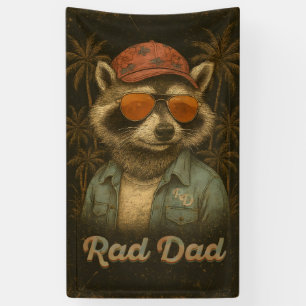 Rad Dad Lustiger Glücklicher Vatertag Vintage Banner