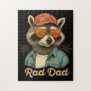 Rad Dad Lustiger Glücklicher Vatertag Vintage Puzzle