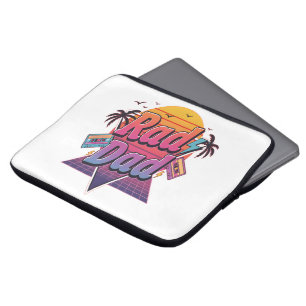 Rad Dad – Retro 80er Neon-Stil für coole Väter Laptopschutzhülle