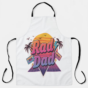 Rad Dad – Retro 80er Neon-Stil für coole Väter Schürze