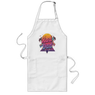 Rad Dad – Retro 80er Neon Style für coole Väter Lange Schürze