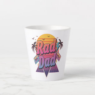 Rad Dad – Retro 80er Neon Style für coole Väter Milchtasse