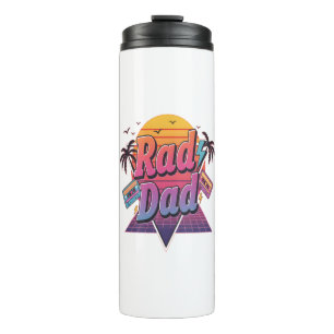 Rad Dad – Retro 80er Neon Style für coole Väter Thermosbecher