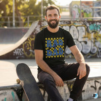 Rad Dad Retro Blau Schachbrettmuster 90er Jahre St