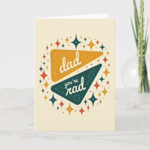 Rad Dad Retro Sternenexplosion Karte