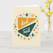 Rad Dad Retro Sternenexplosion Karte (Gelbe Blume)