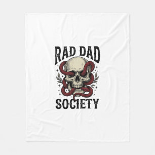 Rad Dad Society Vintage-Totenkopf-Schlangenshirt-D Fleecedecke